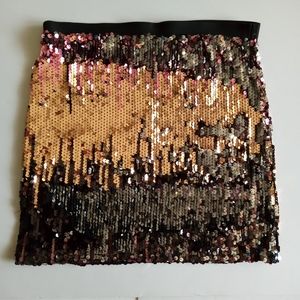 Faubourg Du Temple Sequin Color Change Skirt Juniors/Women's S/M Stretch Waist